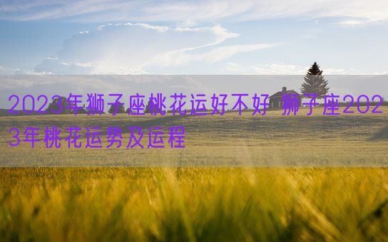 2023年狮子座桃花运好不好 狮子座2023年桃花运势及运程(图1)