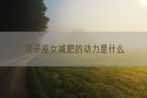 双子座女减肥的动力是什么(图1)