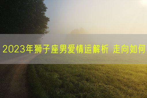 2023年狮子座男爱情运解析 走向如何(图1)