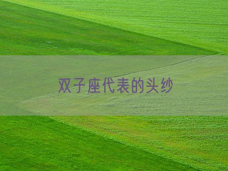 双子座代表的头纱(图1) 双子座代表的头纱(图1)
