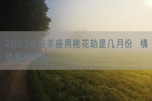 2023年白羊座男桃花劫是几月份  情劫星座是谁(图1)