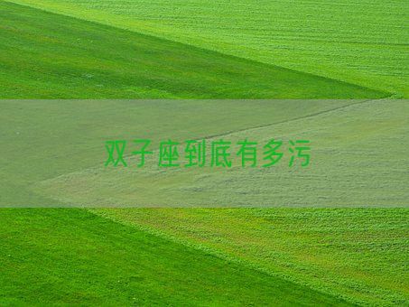 双子座到底有多污(图1) 双子座到底有多污(图1)