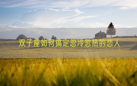 双子座如何搞定忽冷忽热的恋人(图1)