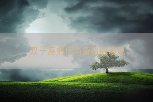 双子座把你当备胎的表现(图1) 双子座把你当备胎的表现(图1)