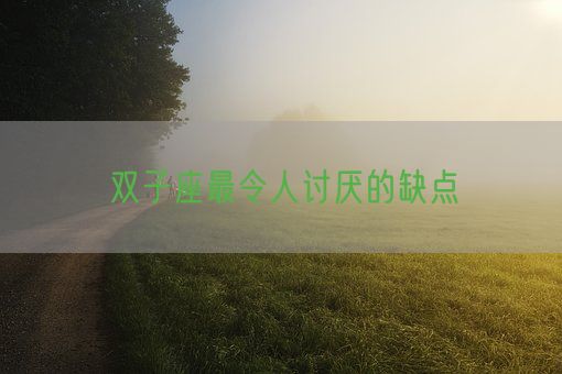 双子座最令人讨厌的缺点(图1)