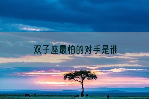 双子座最怕的对手是谁(图1)