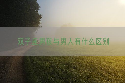 双子座男孩与男人有什么区别(图1)