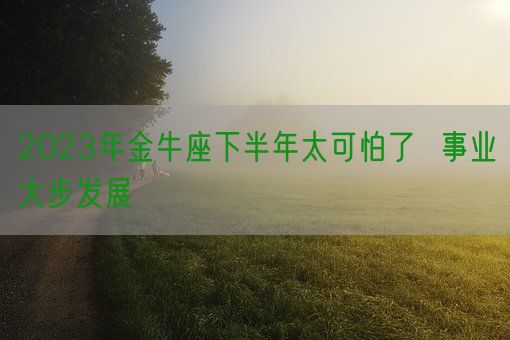 2023年金牛座下半年太可怕了 事业大步发展(图1) 2023年金牛座下半年太可怕了 事业大步发展(图1)