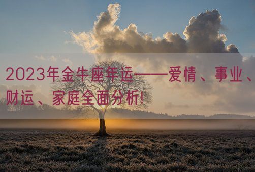 2023年金牛座年运——爱情、事业、财运、家庭全面分析!(图1) 2023年金牛座年运——爱情、事业、财运、家庭全面分析!(图1)