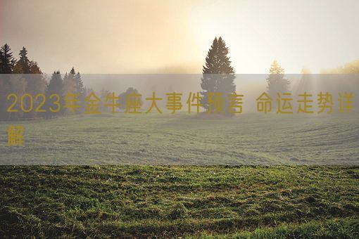 2023年金牛座大事件预言 命运走势详解(图1)