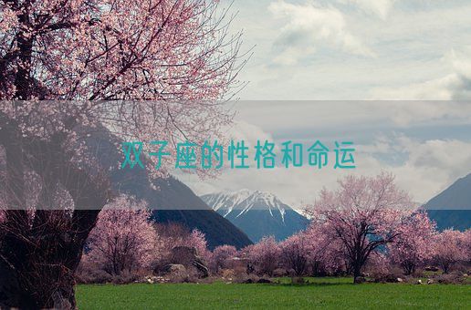 双子座的性格和命运(图1) 双子座的性格和命运(图1)