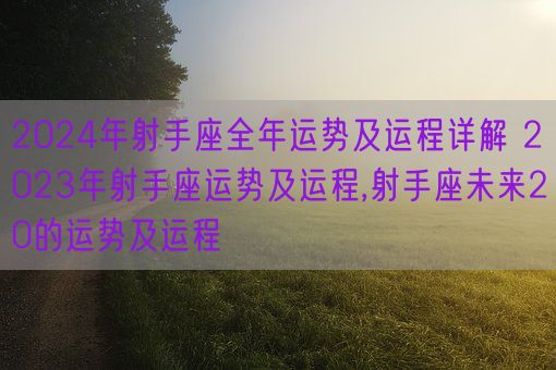 2024年射手座全年运势及运程详解 2023年射手座运势及运程,射手座未来20的运势及运程(图1)