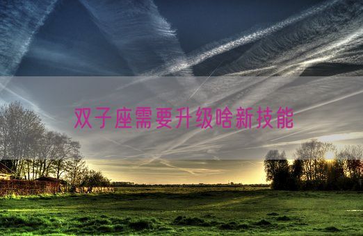 双子座需要升级啥新技能(图1) 双子座需要升级啥新技能(图1)
