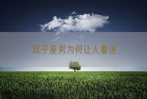 双子座男为何让人着迷(图1)