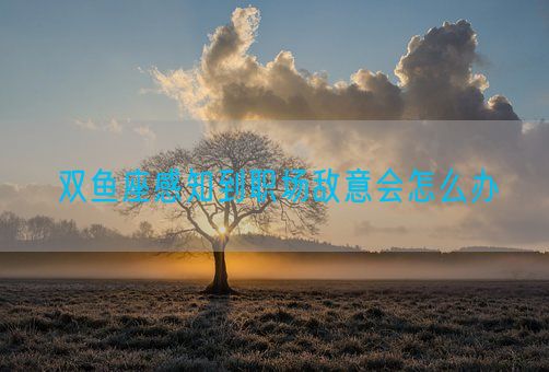 双鱼座感知到职场敌意会怎么办(图1)