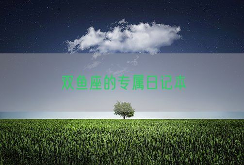 双鱼座的专属日记本(图1)