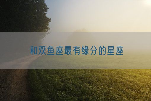 和双鱼座最有缘分的星座(图1)