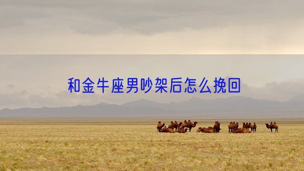 和金牛座男吵架后怎么挽回(图1) 和金牛座男吵架后怎么挽回(图1)