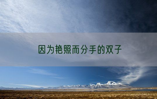 因为艳照而分手的双子(图1) 因为艳照而分手的双子(图1)
