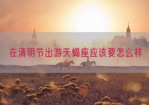 在清明节出游天蝎座应该要怎么样(图1)