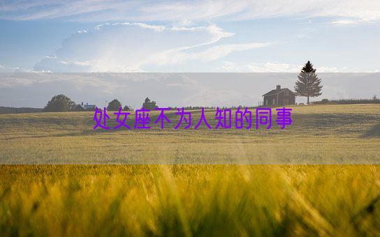 处女座不为人知的同事(图1) 处女座不为人知的同事(图1)