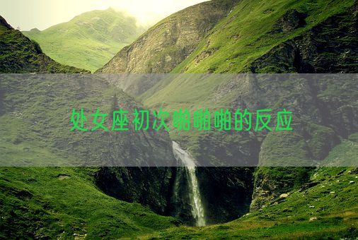 处女座初次啪啪啪的反应(图1)