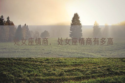 处女座情商,处女座情商有多高(图1) 处女座情商,处女座情商有多高(图1)