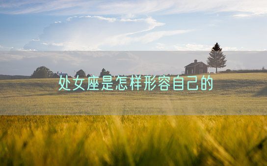 处女座是怎样形容自己的(图1) 处女座是怎样形容自己的(图1)