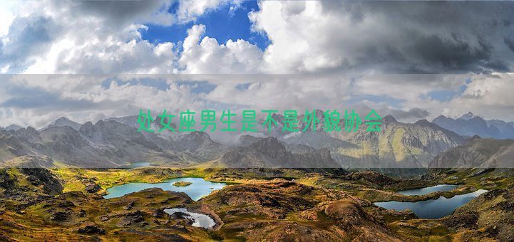 处女座男生是不是外貌协会(图1) 处女座男生是不是外貌协会(图1)