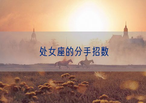 处女座的分手招数(图1) 处女座的分手招数(图1)