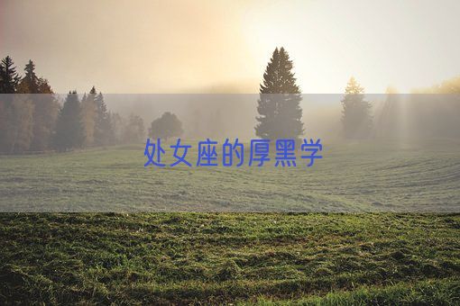 处女座的厚黑学(图1) 处女座的厚黑学(图1)