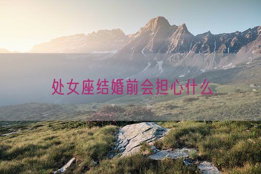 处女座结婚前会担心什么(图1) 处女座结婚前会担心什么(图1)