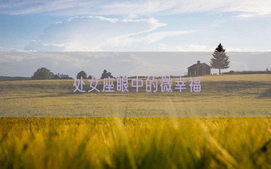 处女座眼中的微幸福(图1) 处女座眼中的微幸福(图1)