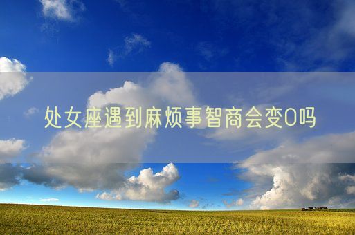 处女座遇到麻烦事智商会变0吗(图1) 处女座遇到麻烦事智商会变0吗(图1)