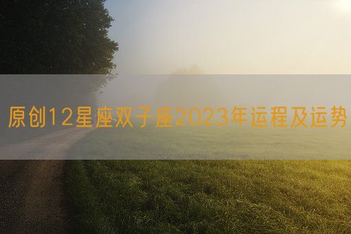 原创12星座双子座2023年运程及运势(图1) 原创12星座双子座2023年运程及运势(图1)