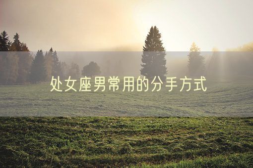 处女座男常用的分手方式(图1) 处女座男常用的分手方式(图1)