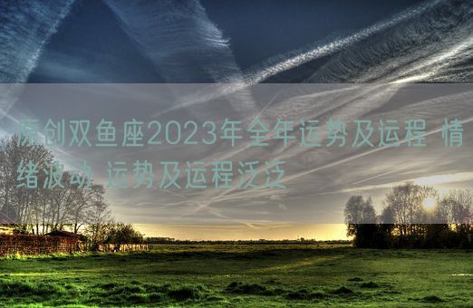 原创双鱼座2023年全年运势及运程 情绪波动 运势及运程泛泛(图1)