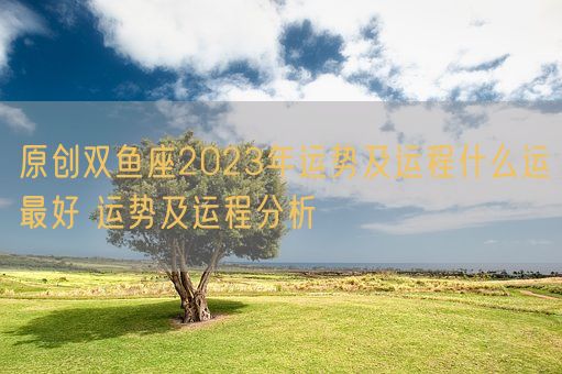 原创双鱼座2023年运势及运程什么运最好 运势及运程分析(图1)