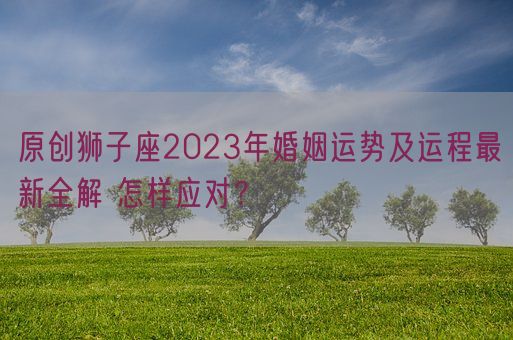 原创狮子座2023年婚姻运势及运程最新全解 怎样应对？(图1)