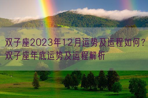 双子座2023年12月运势及运程如何？双子座年底运势及运程解析(图1)