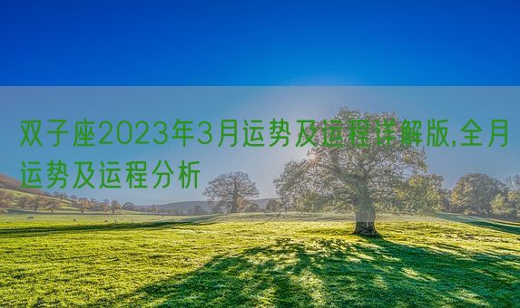 双子座2023年3月运势及运程详解版,全月运势及运程分析(图1) 双子座2023年3月运势及运程详解版,全月运势及运程分析(图1)