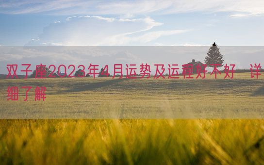 双子座2023年4月运势及运程好不好 详细了解(图1) 双子座2023年4月运势及运程好不好 详细了解(图1)