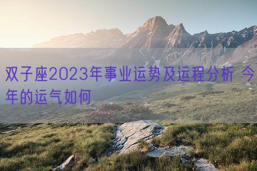 双子座2023年事业运势及运程分析 今年的运气如何(图1) 双子座2023年事业运势及运程分析 今年的运气如何(图1)