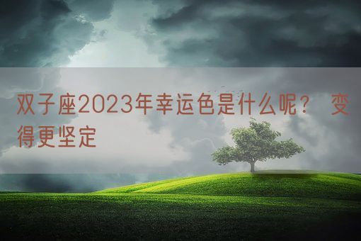 双子座2023年幸运色是什么呢？ 变得更坚定(图1)