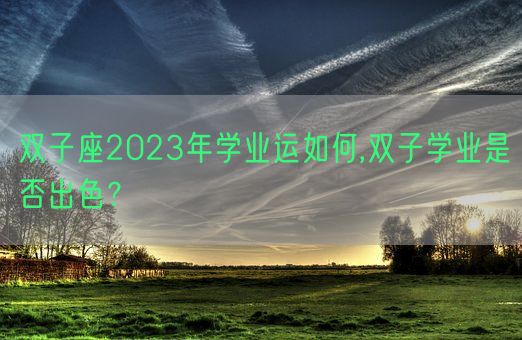 双子座2023年学业运如何,双子学业是否出色?(图1) 双子座2023年学业运如何,双子学业是否出色?(图1)