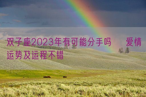 双子座2023年有可能分手吗 爱情运势及运程不错(图1) 双子座2023年有可能分手吗 爱情运势及运程不错(图1)