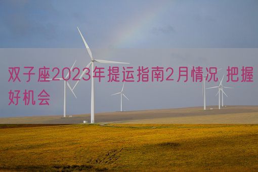 双子座2023年提运指南2月情况 把握好机会 (图1) 双子座2023年提运指南2月情况 把握好机会 (图1)