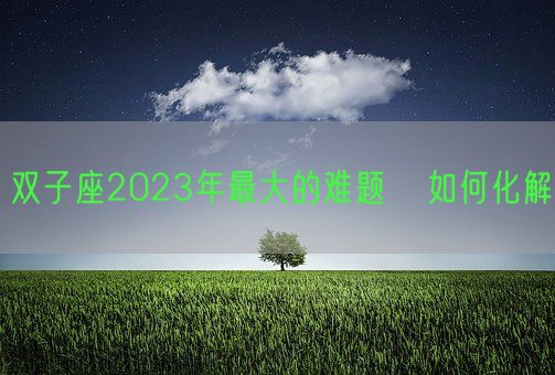 双子座2023年最大的难题   如何化解(图1)