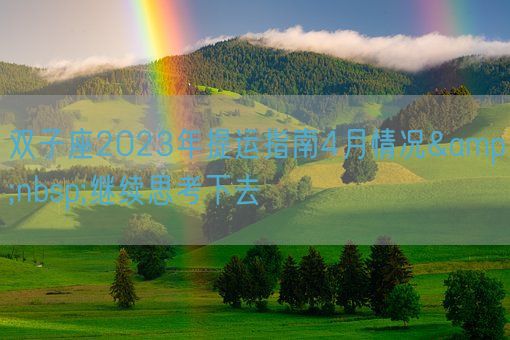 双子座2023年提运指南4月情况&nbsp;继续思考下去(图1)