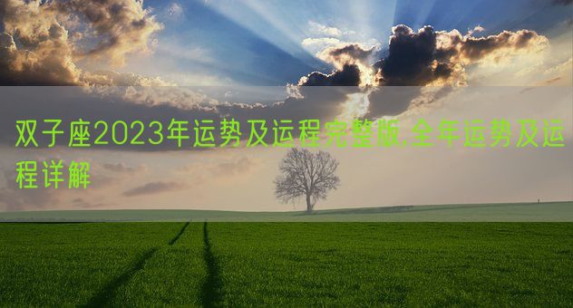 双子座2023年运势及运程完整版,全年运势及运程详解(图1) 双子座2023年运势及运程完整版,全年运势及运程详解(图1)
